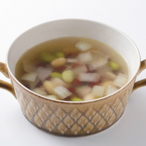 玉ねぎと豆のスープ