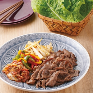 韓国風野菜巻き焼き肉