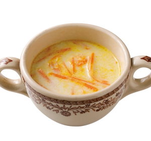 新にんじんの豆乳スープ