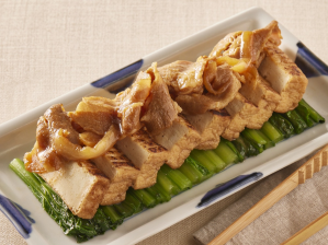 厚揚げの生姜焼きのっけ