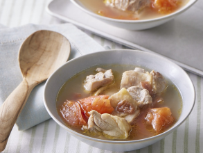 とりとトマトの梅スープ