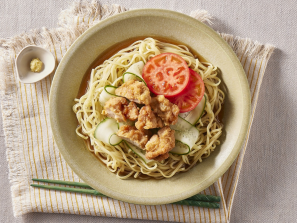 唐揚げのっけ冷し中華