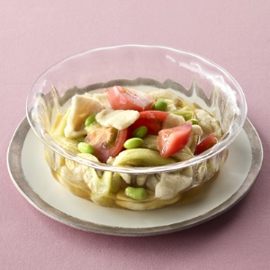 ４Ｘチキンと夏野菜の出汁浸し