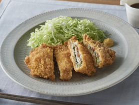 大葉と梅のミルフィーユかつ