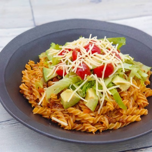ＴＡＣＯＳ風ミートパスタ