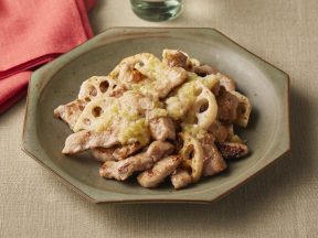 豚もも肉と焼きれんこんのとろとろねぎだれ